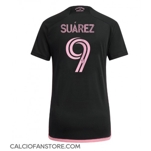 Maglia Calcio Inter Miami Luis Suarez #9 Seconda Divisa Donna 2024-25 Manica Corta